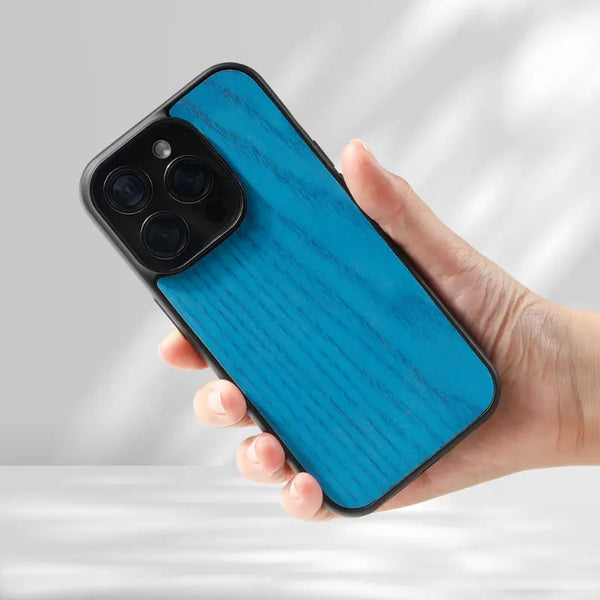 Coque Sensation Bois - Bleue