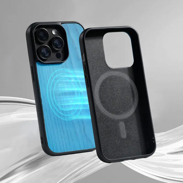 Coque Sensation Bois - Bleue