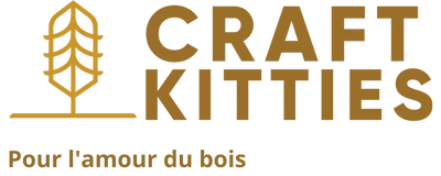 Logo craft kitties pour l'amour du bois