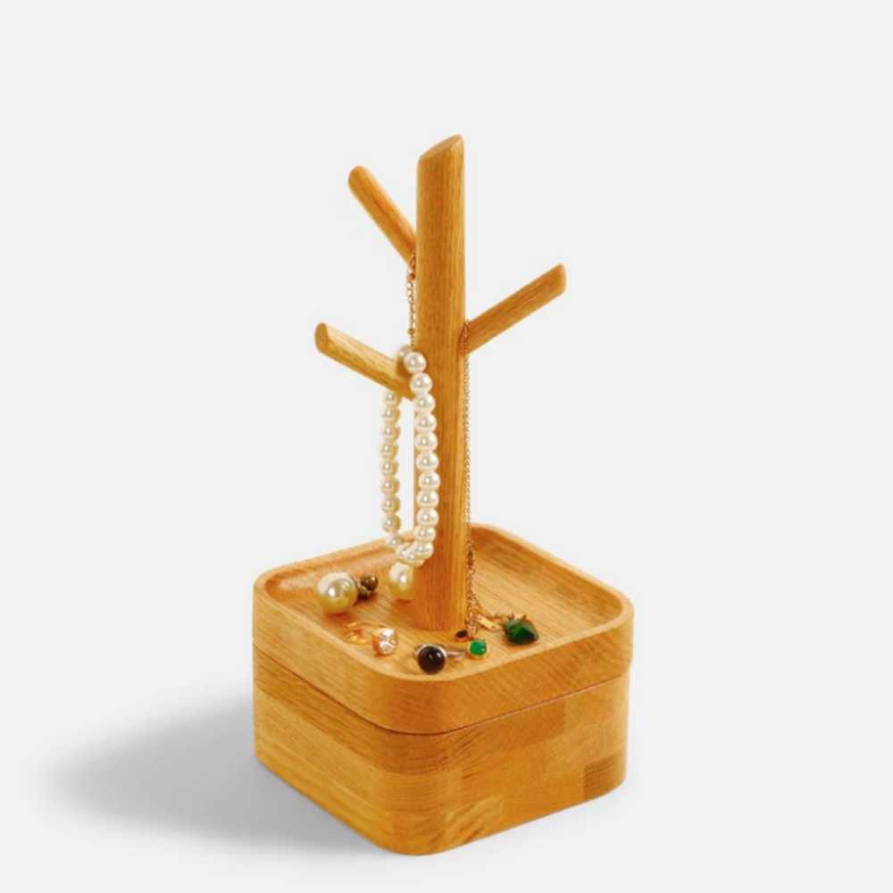 Arbre à bijoux avec compartiment - Personnalisable