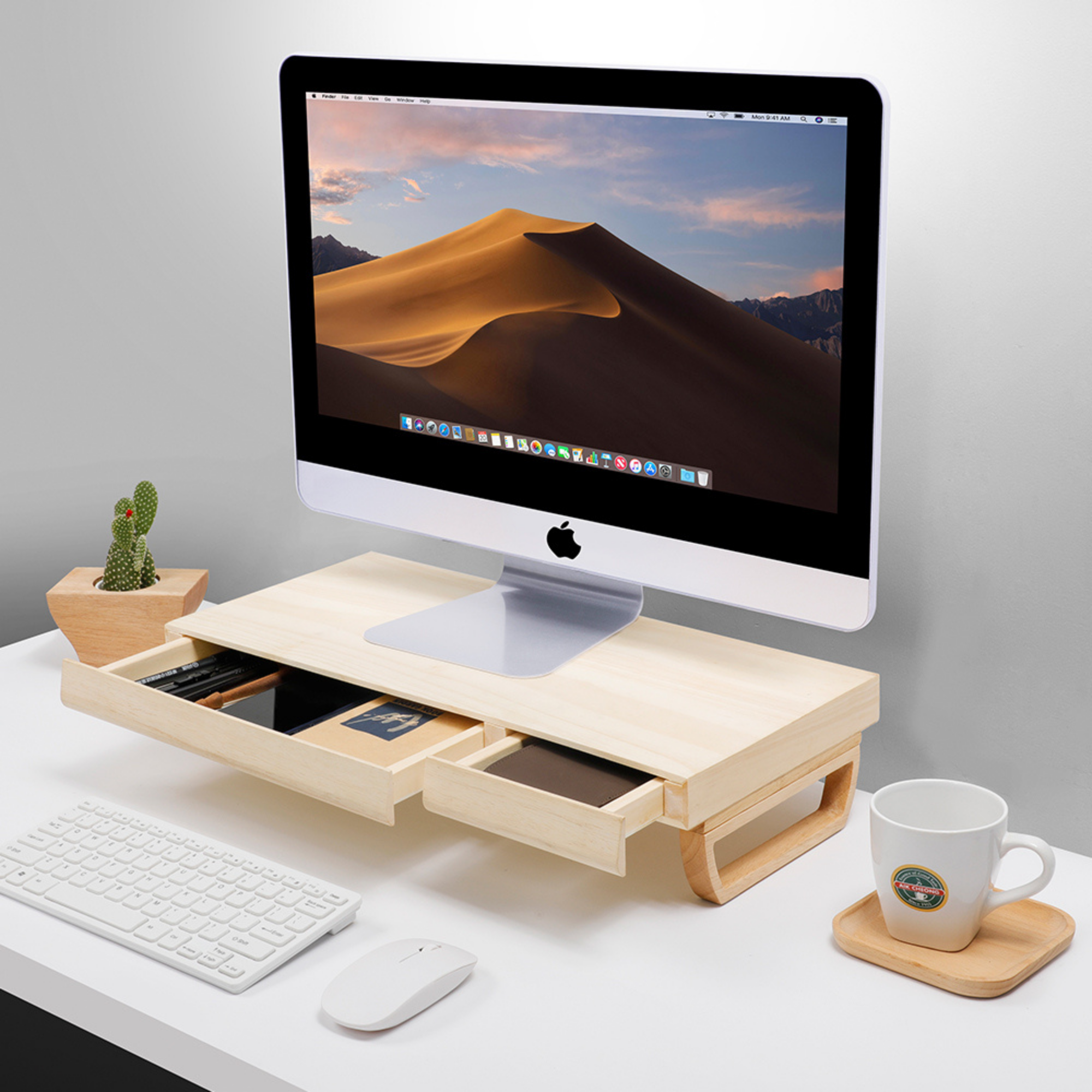Support écran avec tiroir - Pour votre ordinateur de bureau
